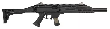 CZ-USA 08507 Scorpion EVO 3 S1 Carbine Faux Suppressor 9mm Luger 16.20" 20+1 Faux Suppressor Black Polymer Rec/Grip Black Polymer Folding Brace M-Lok Rail Adjustable Sights Handstop Right Hand