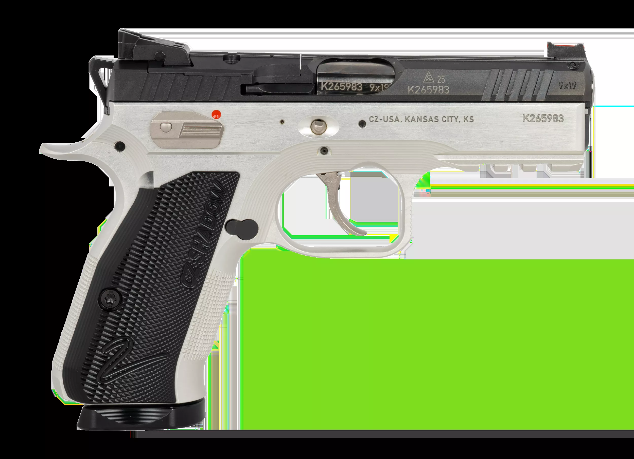 CZ-USA 86156 Shadow 2Compact Frame 9mm Luger 15+1 4" Stainless Black Optic Ready/Serrated Slide, Silver Aluminum Frame w/Beavertail & Picatinny Rail, Black Duralumin Grip