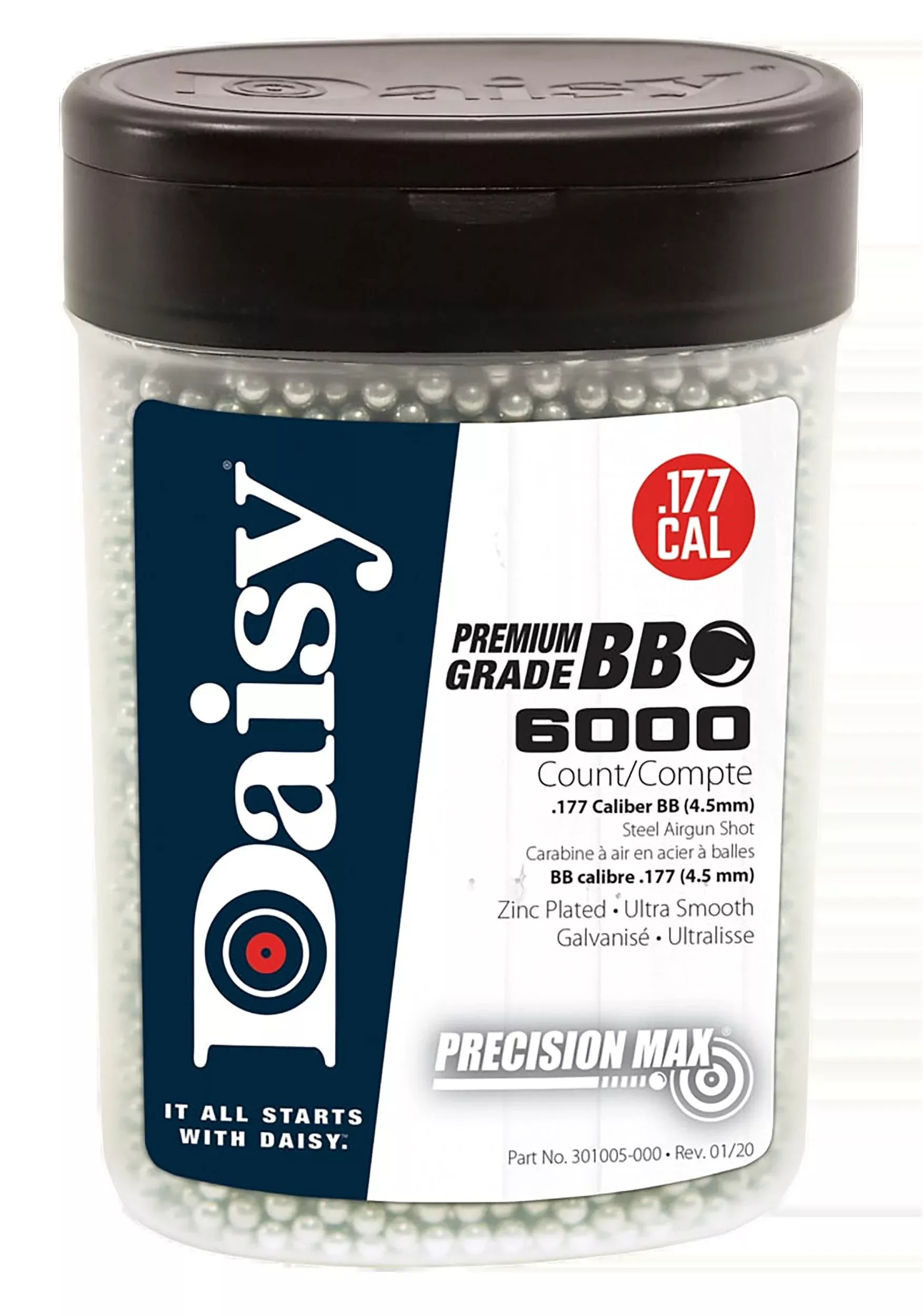 Daisy PrecisionMax .177 BB Zinc-Plated Steel 6000 Count