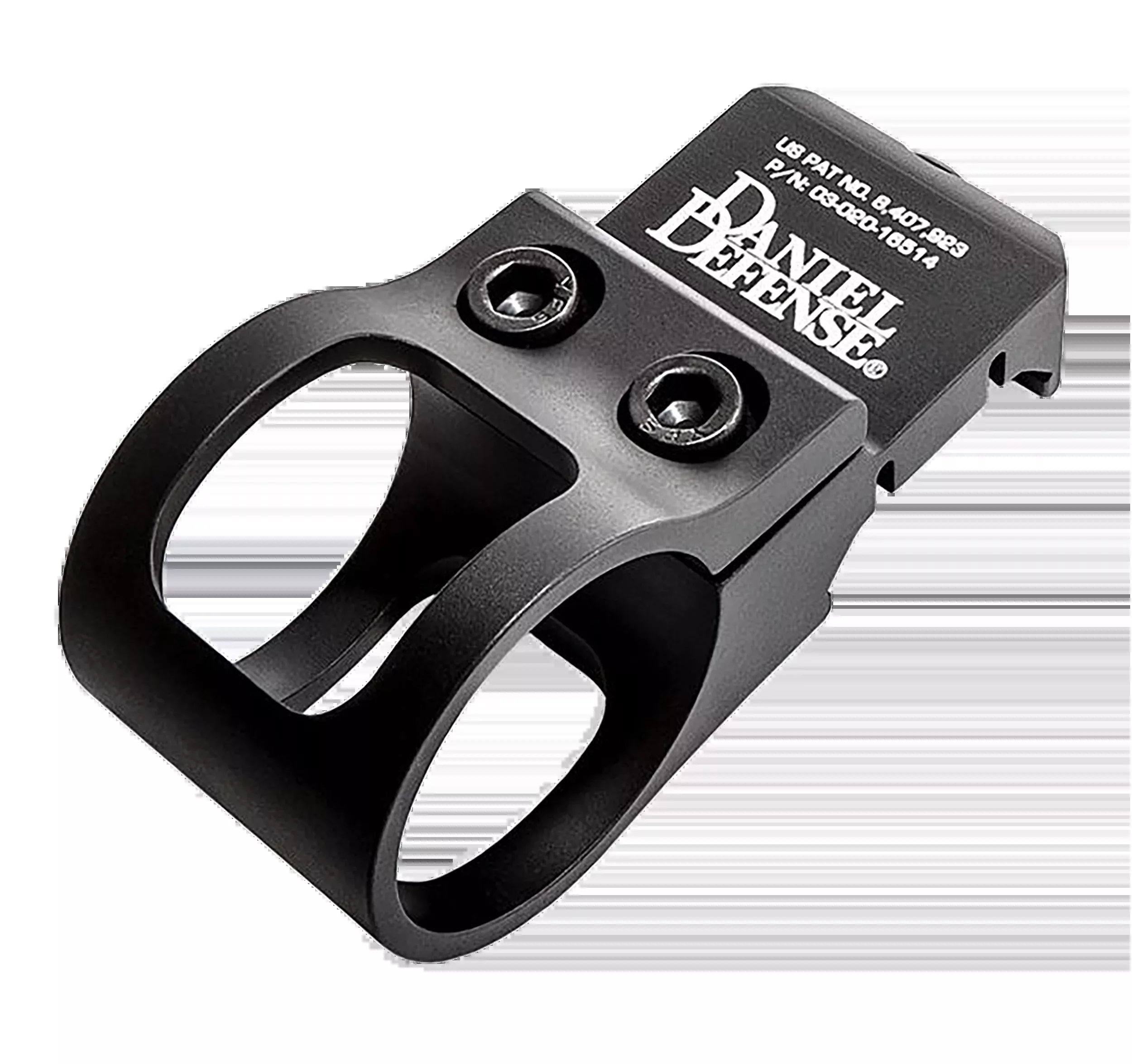 Daniel Defense Offset Flashlight Mount 1" Diameter 6061-T6 Aluminum Black Hardcoat Anodized