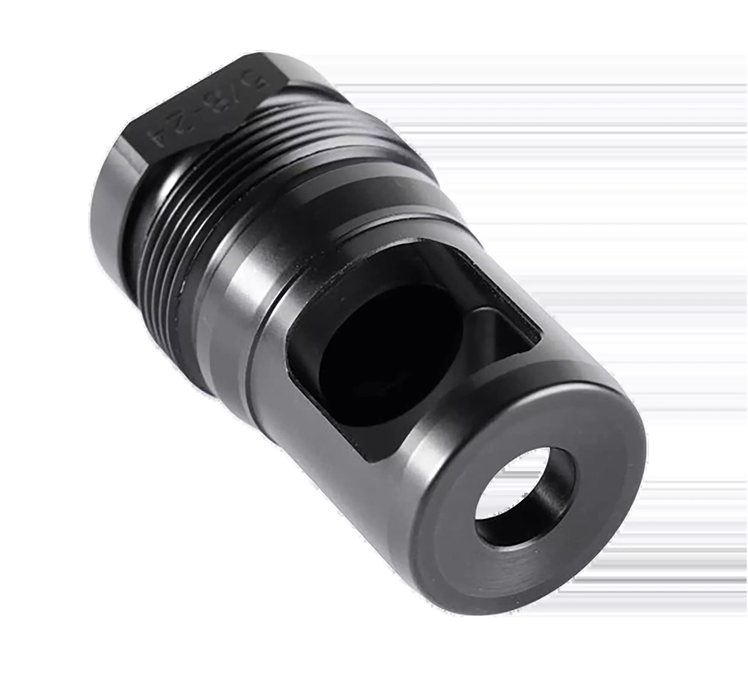 Dead Air Xemax Muzzle Brake Black, 3/4x20 Thread, for .338 Lapua Magnum, Self-Aligning Taper DA155