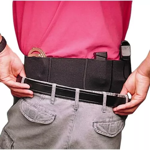 Desantis Gunhide 060BJG3Z0 Belly BandSmall Frame Pistol Black Elastic/Nylon