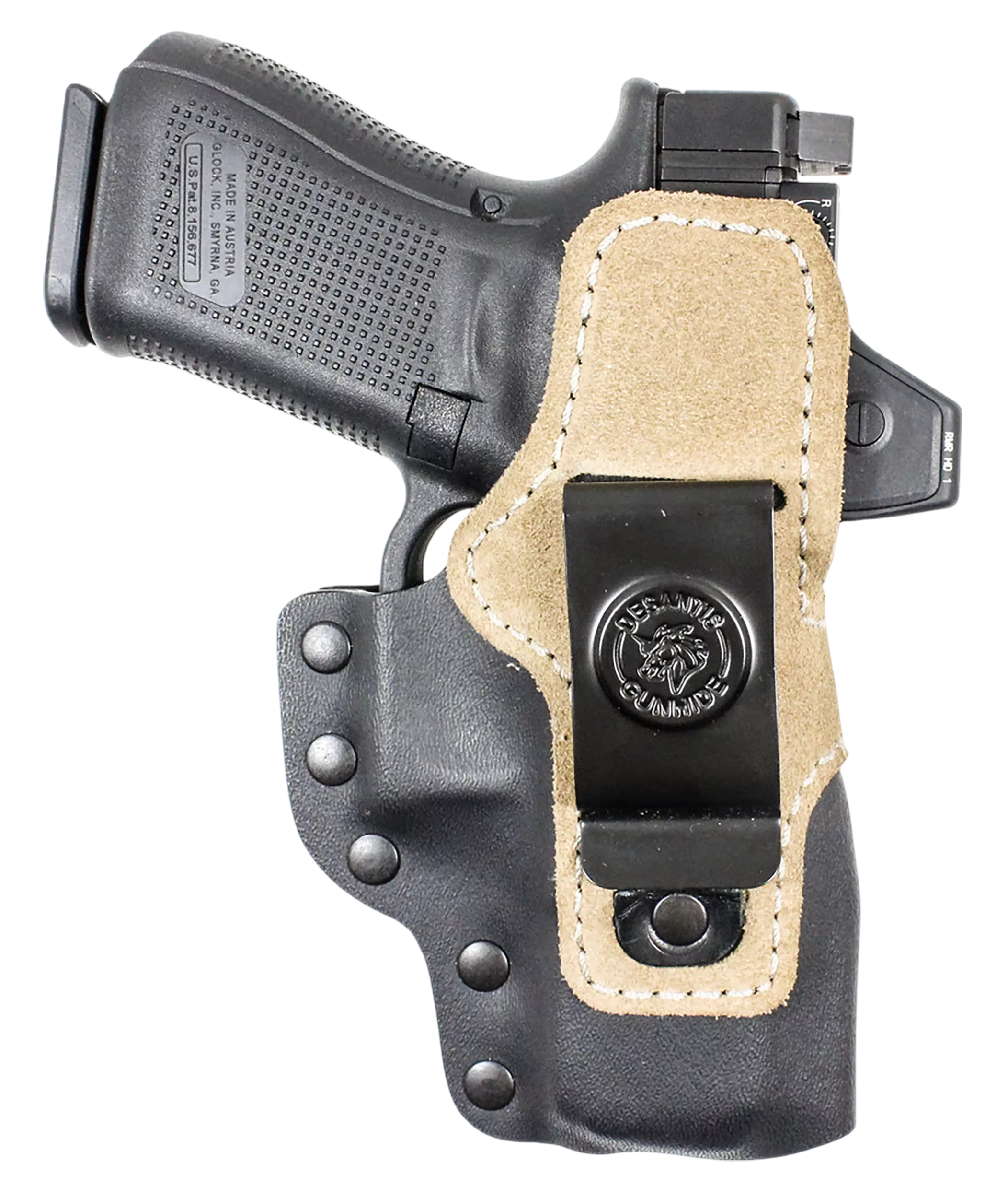 DeSantis Gunhide 230KJ1LZ0 HyeyeIWB Black Kydex Compatible w/ Glock 19/23/32/45/19x/19 Gen 5 Ambidextrous