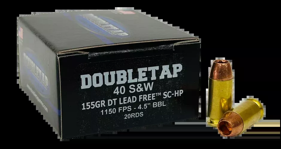 DoubleTap Ammunition .40 S&W 155gr Lead Free Solid Copper Hollow Point 20rd 40155X