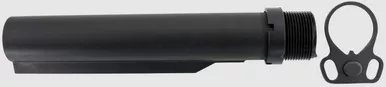 ET Arms Inc Carbon Fiber Buffer Tube Kit - Black, Mil-Spec for AR-15, Includes Ambi Sling Endplate