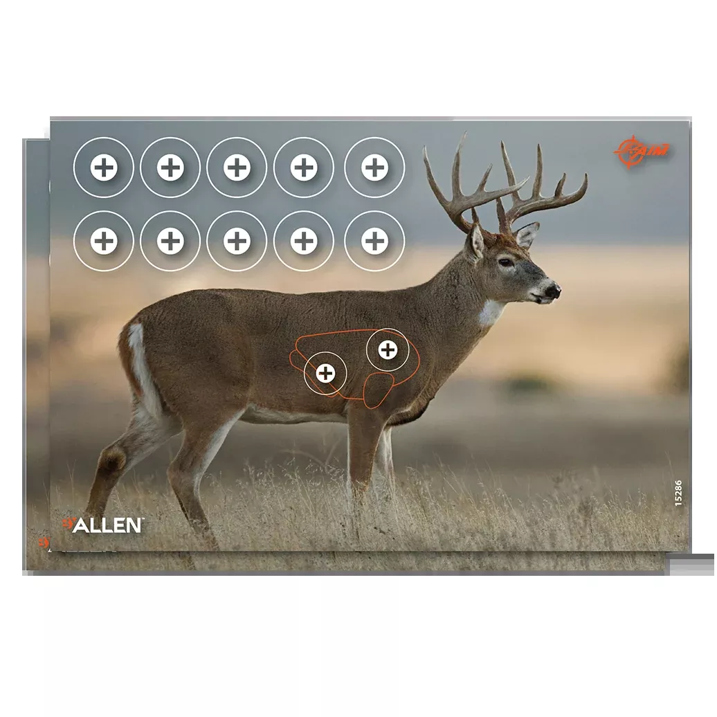 EZ-Aim Whitetail Deer Four Color Paper Hanging Target 23" x 35" 2 Pack