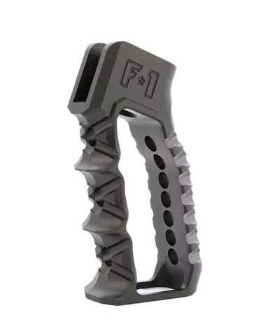 F-1 Firearms GRP Skeletonized Grip - Style 2 - Fits AR Rifles, Anodized Finish, Black