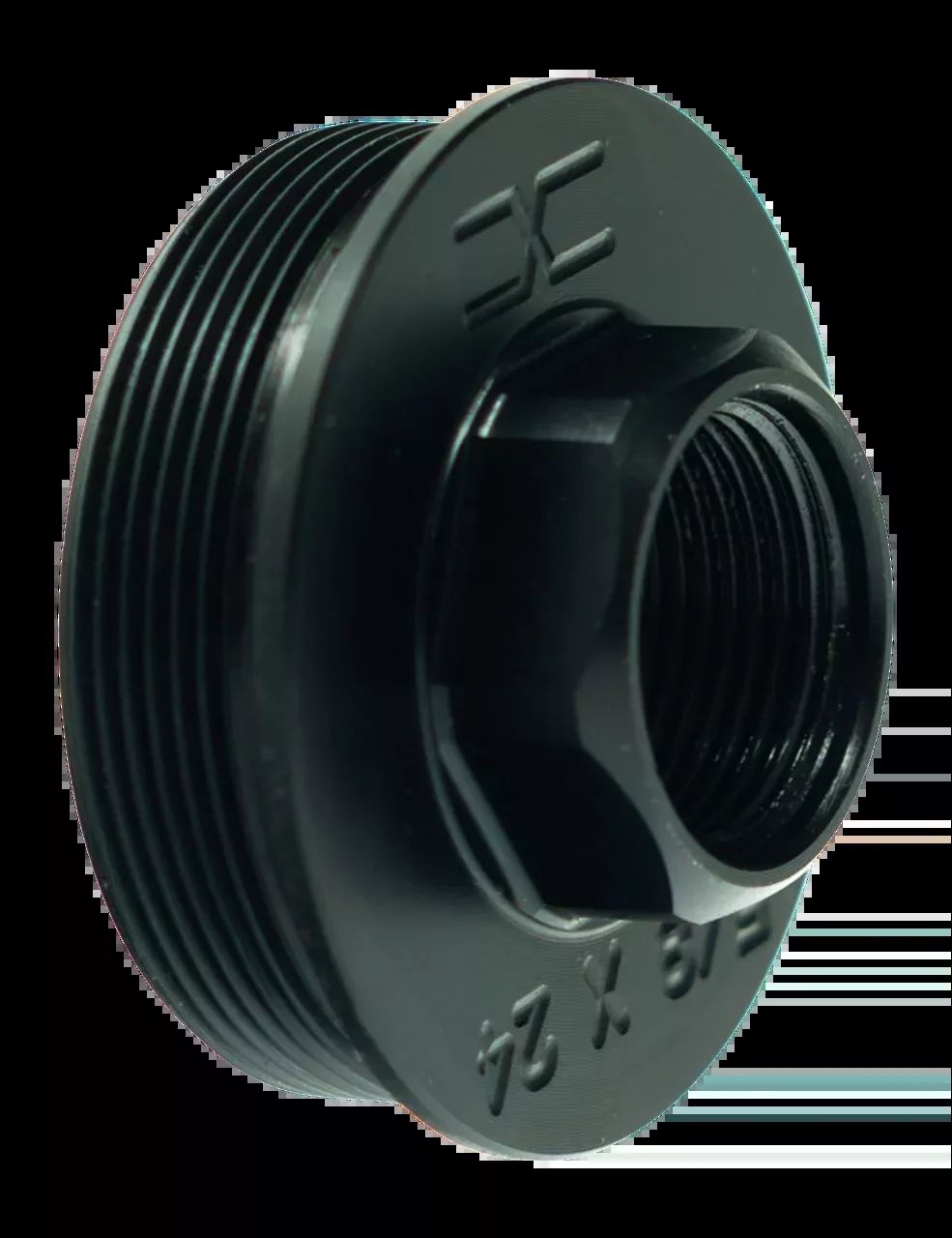Faxon Firearms HUB Direct Thread Adapter 1.375x24 to 5/8x24 Nitride FFMDSILHUB6252401