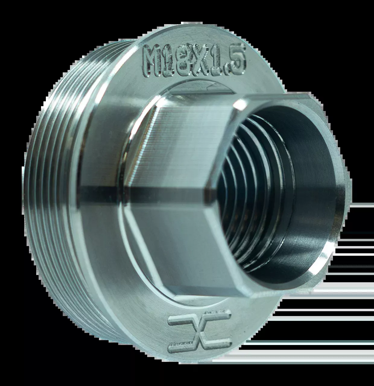 Faxon Firearms Titanium M18x1.5 Direct Thread to Hub Adapter, 1.375x24 FFMDSILHUBM1802