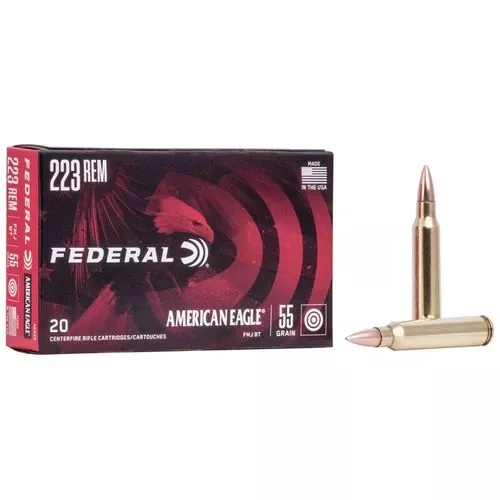 Federal AE223 American Eagle Rifle 223 Rem 55 gr Full Metal Jacket Boat Tail 20 Per Box