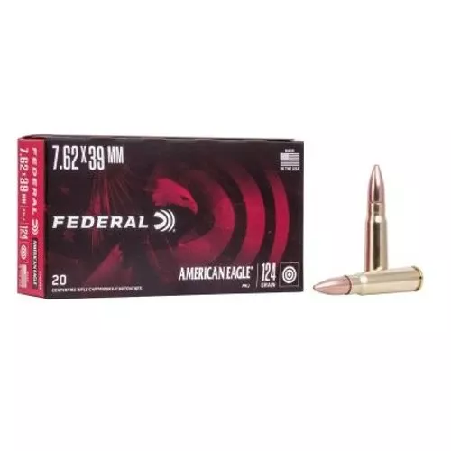 Federal AM Eagle 762X39 124GR FMJ 20rds A76239A