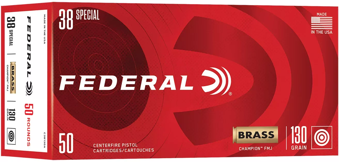 Federal C38130A Champion38Special 130gr Full Metal Jacket 50 Per Box/20 Case