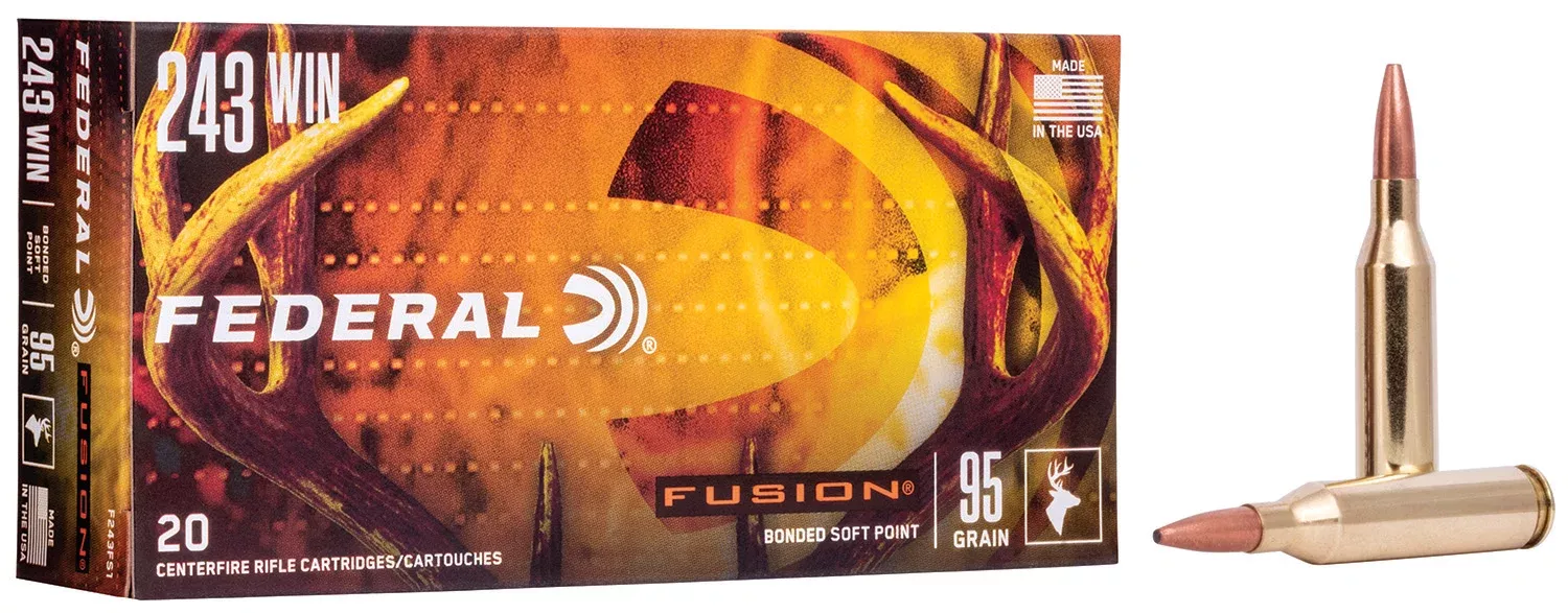 Federal F243FS1 Fusion243Win 95gr Bonded Soft Point 20 Per Box/10 Case