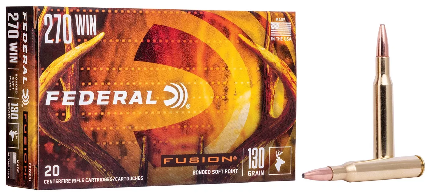 Federal F270FS1 Fusion270Win 130gr Bonded Soft Point 20 Per Box/10 Case