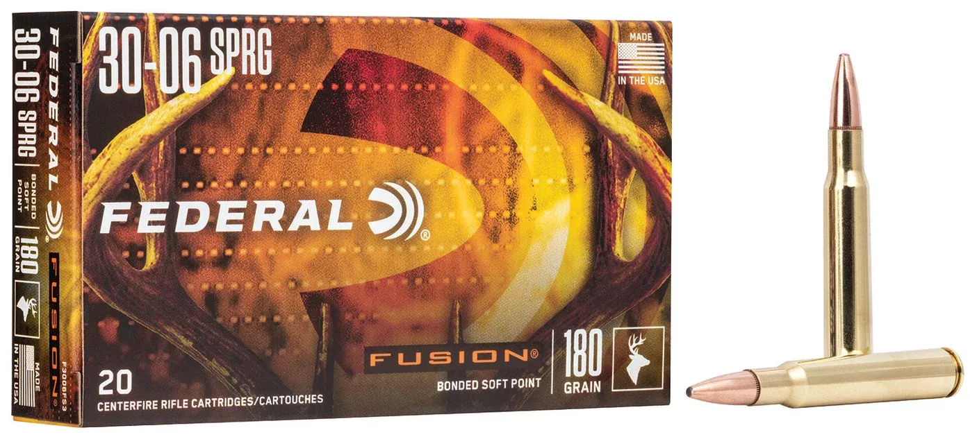 Federal F3006FS3 Fusion30-06Springfield 180gr Bonded Soft Point 20 Per Box/10 Case