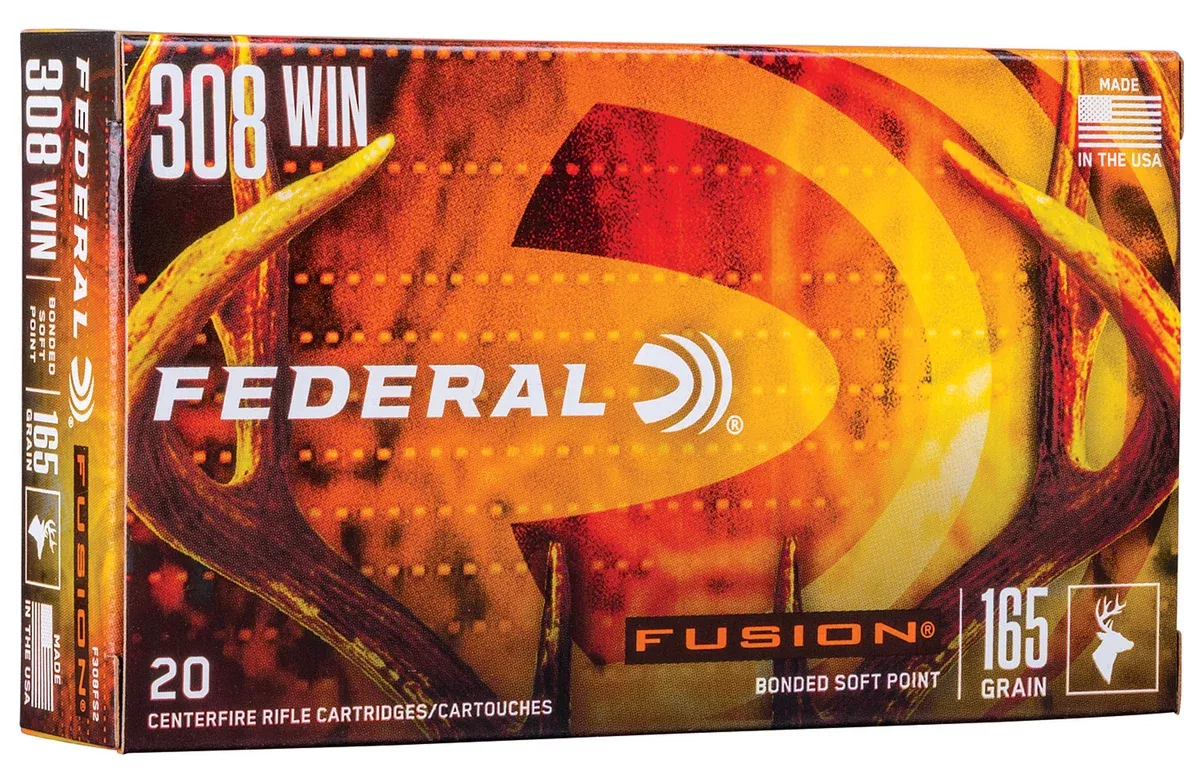 Federal F308FS2 Fusion308Win 165gr Bonded Soft Point 20 Per Box/10 Case