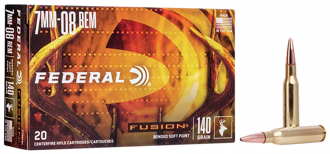Federal F708FS1 Fusion7mm-08Rem 140gr Bonded Soft Point 20 Per Box/10 Case