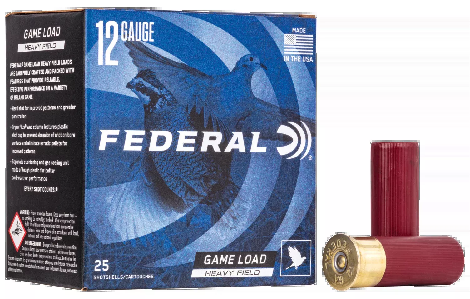Federal Game-Shok Heavy Field 12 Gauge 2.75" 1 1/8 oz 8 Shot - Box or Case