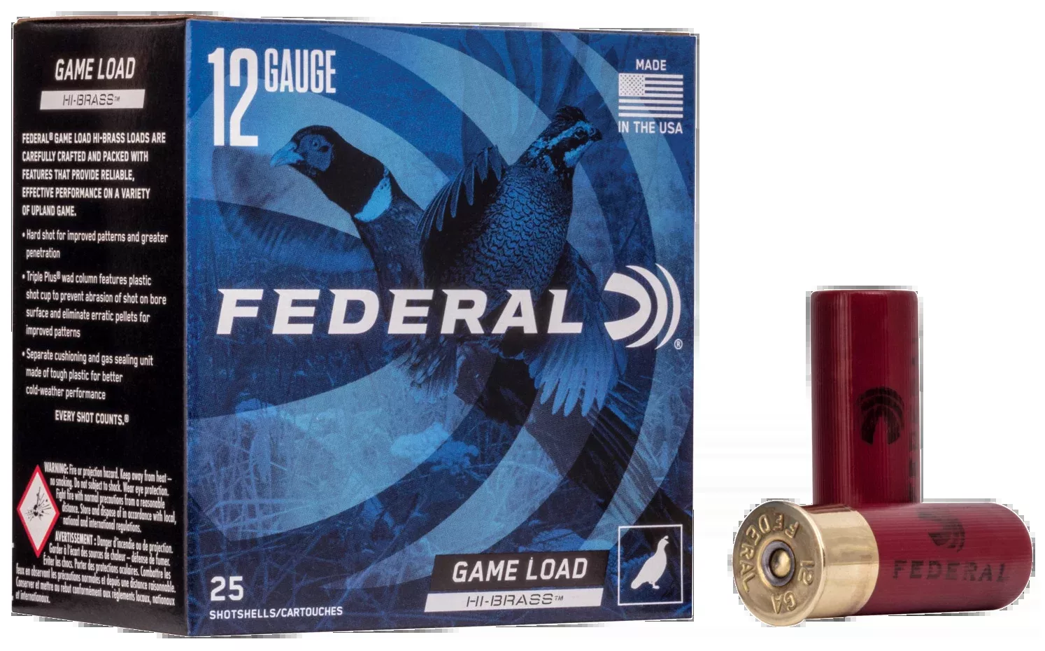 Federal Game-Shok High Brass 12 Gauge 2.75" 1 1/4 oz 7.5 Shot - Box or Case