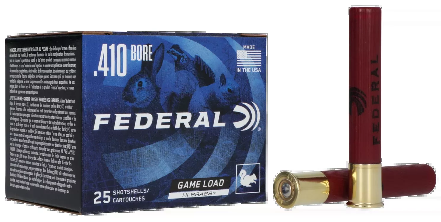Federal Game-Shok High Brass 410 Bore 3" 11/16 oz #5 Shot 25 Rd - Box or Case