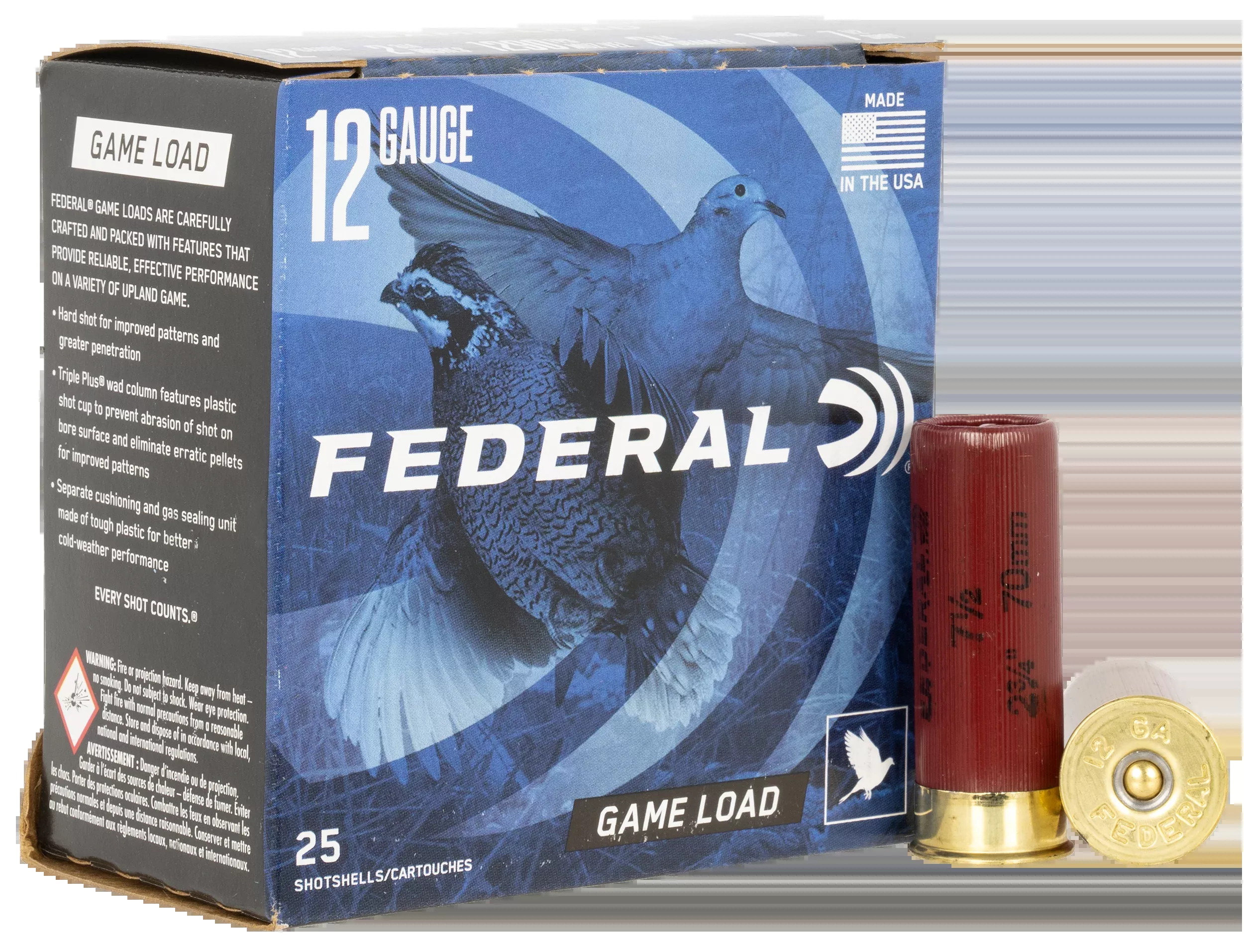 Federal Game-Shok Upland 12 Gauge 2.75" 1 oz 7.5 Shot 25 Rd - Box or Case