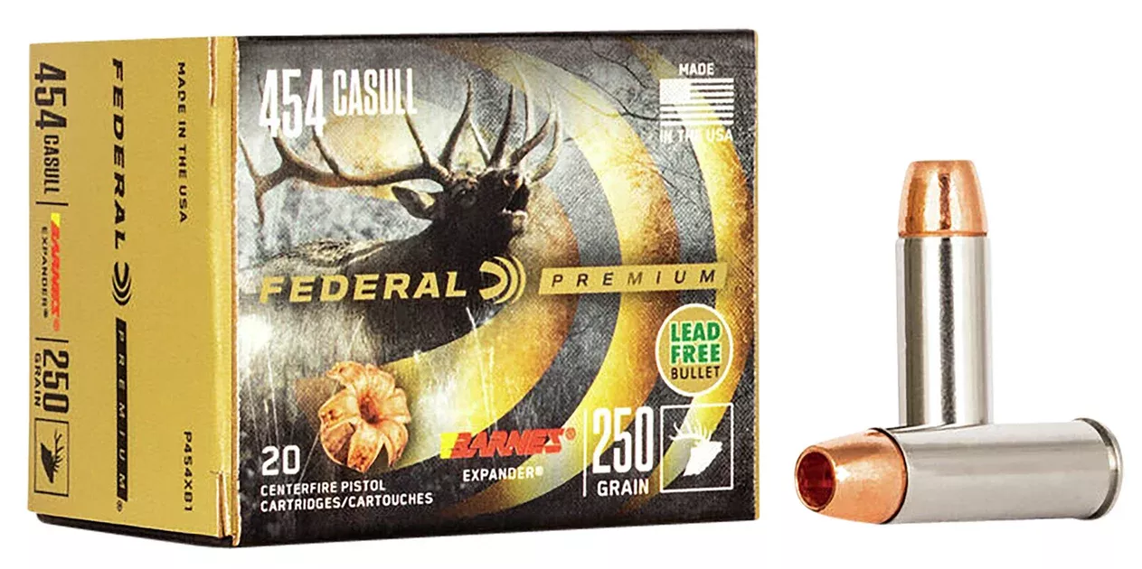 Federal P454XB1 Premium454Casull 250gr Barnes Expander BRX 20 Per Box/10 Case