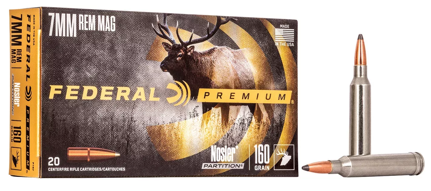 Federal P7RF Premium7mmRemMag 160gr Nosler Partition 20 Per Box/10 Case