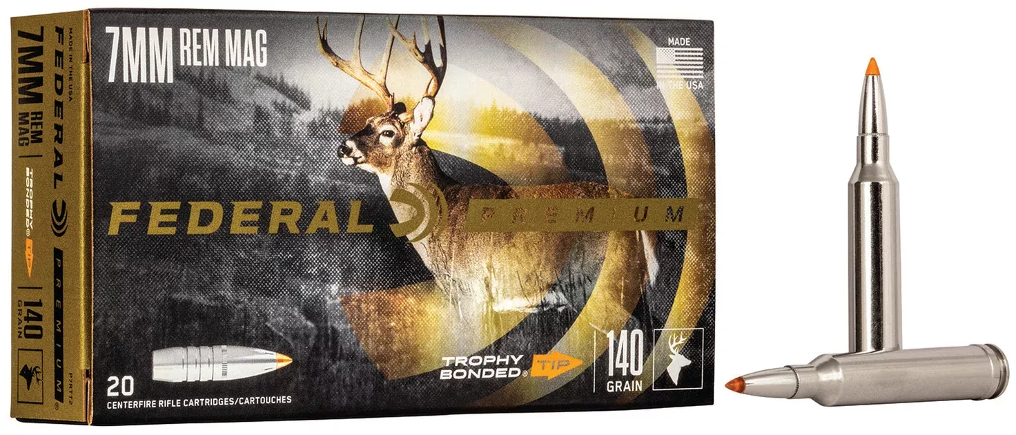 Federal P7RTT2 Premium7mmRemMag 140gr Trophy Bonded Tip 20 Per Box/10 Case