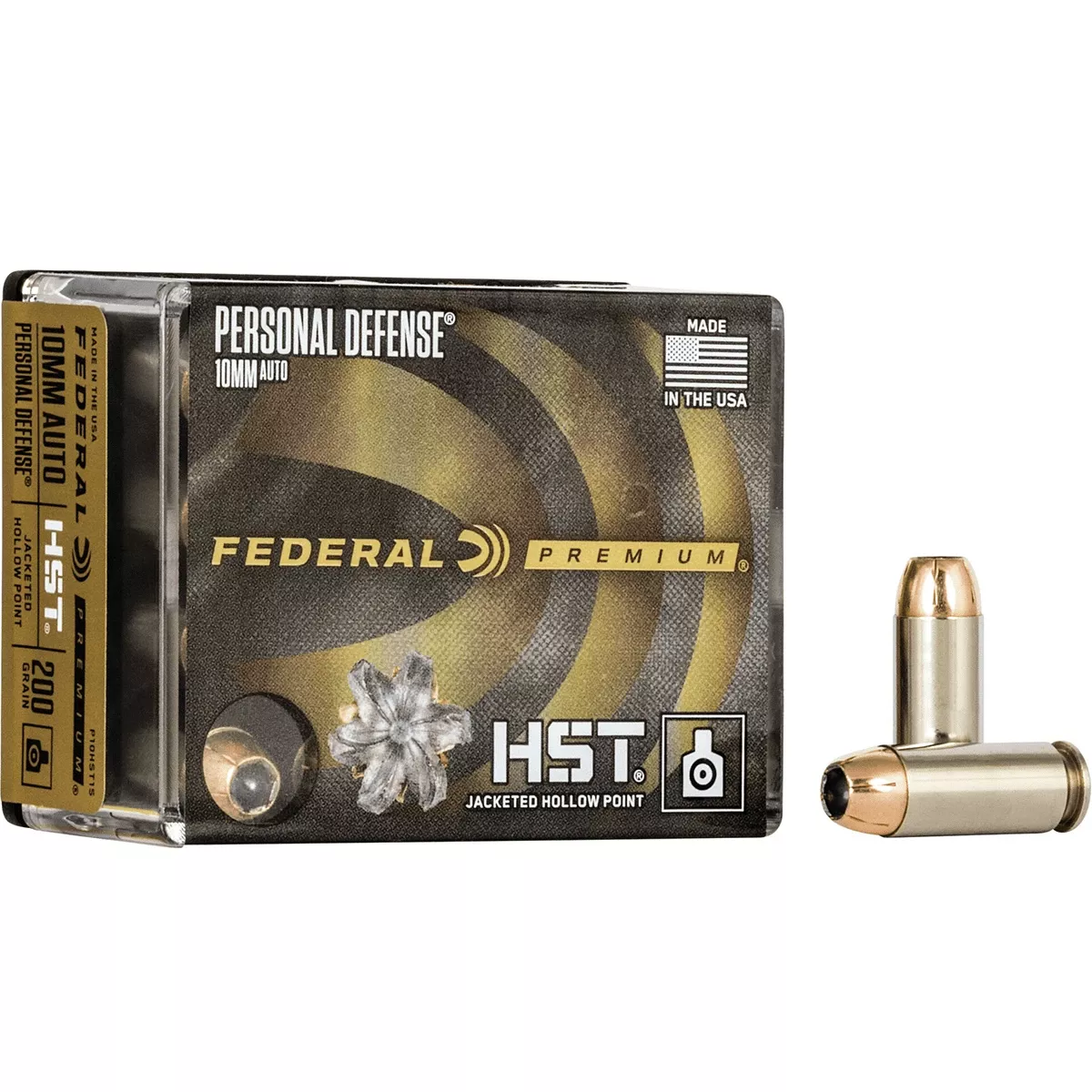 Federal Personal Defense10mm Auto 200 gr HST Jacketed Hollow Point Handgun Ammo