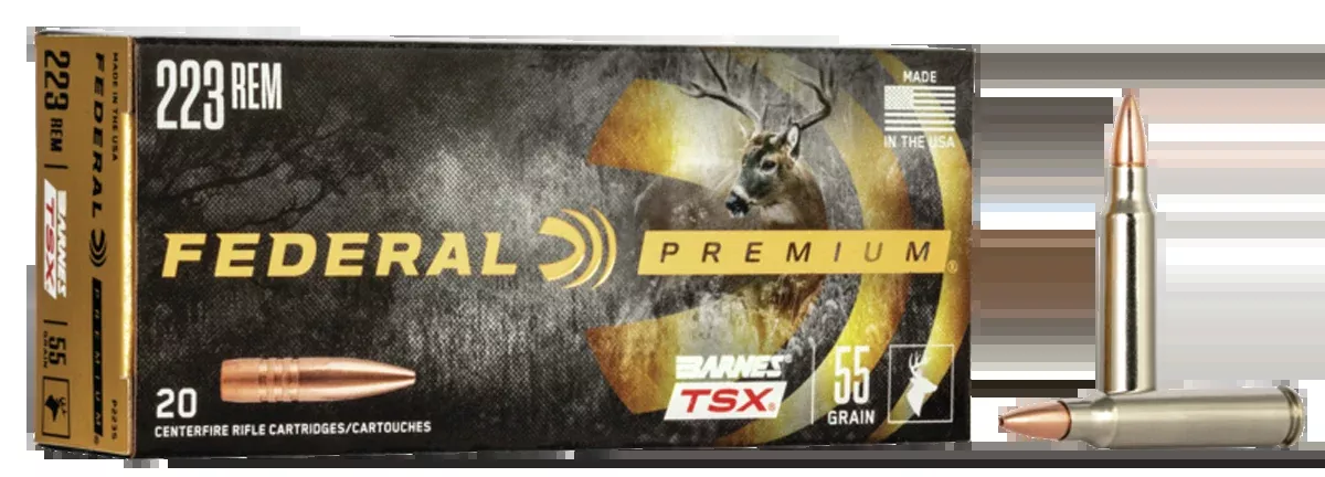 Federal Premium 223 Rem 55gr Barnes TSX 20rd - Box or Case