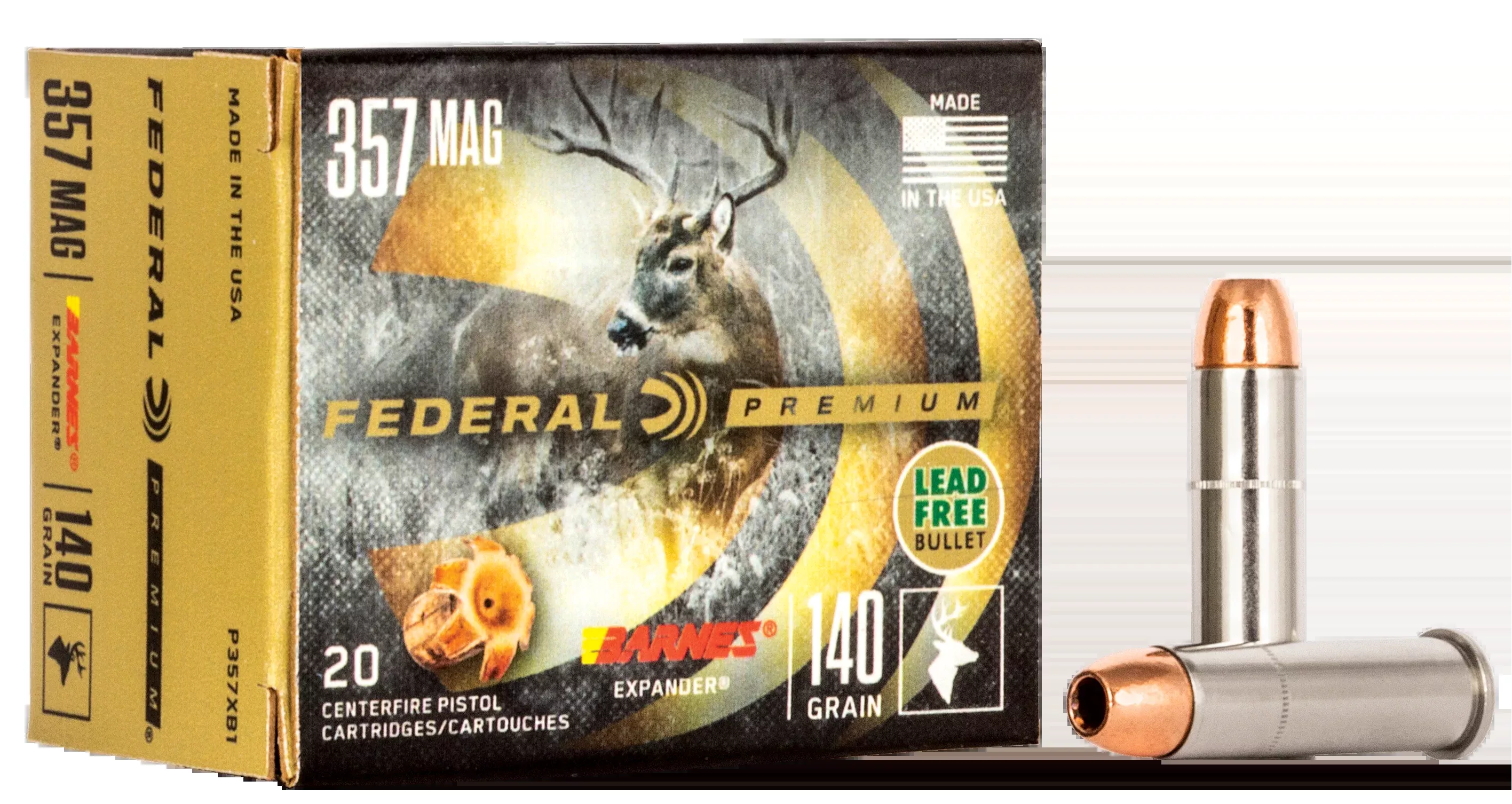 Federal Premium 357 Mag 140gr Barnes Expander BRX 20rd - Box or Case