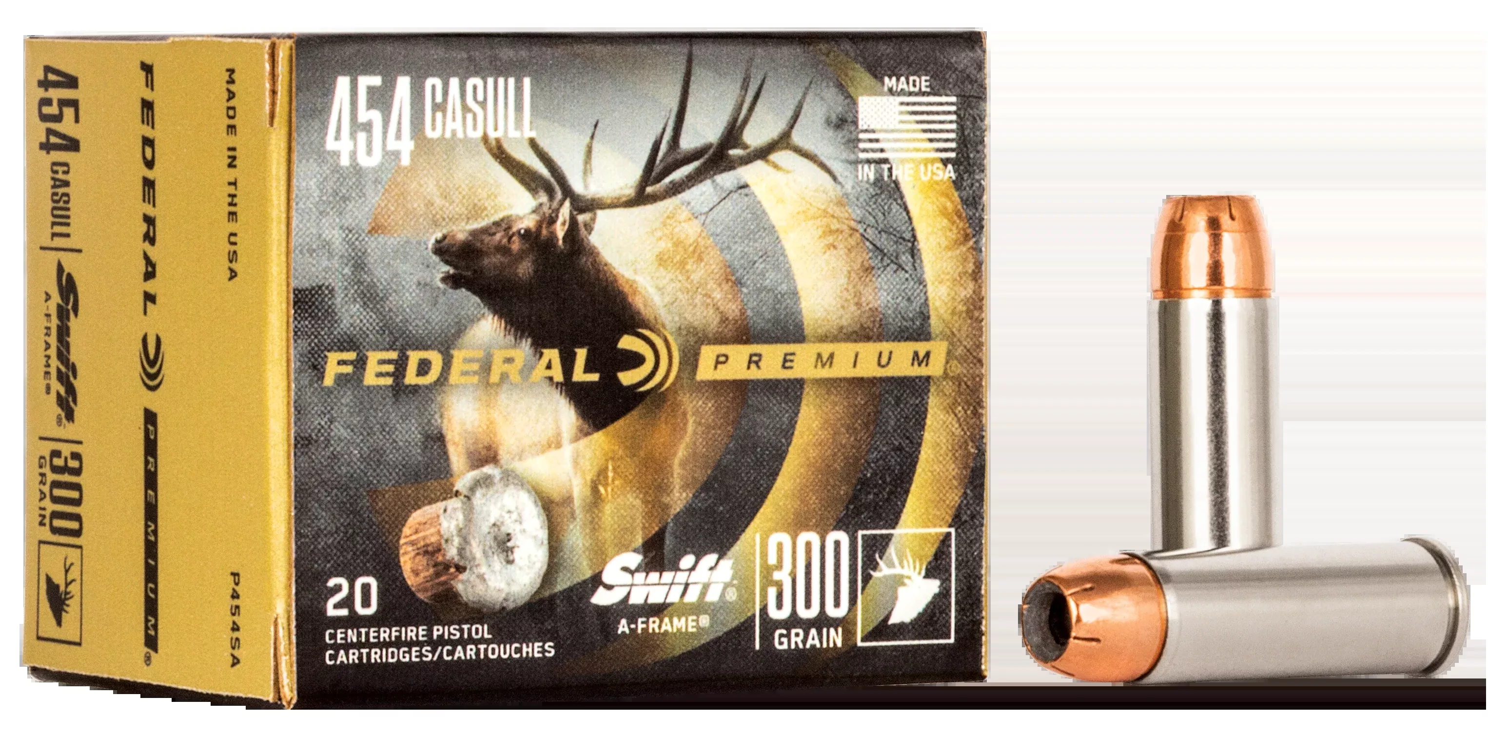 Federal Premium 454 Casull 300gr Swift A-Frame 20rd - Box or Case