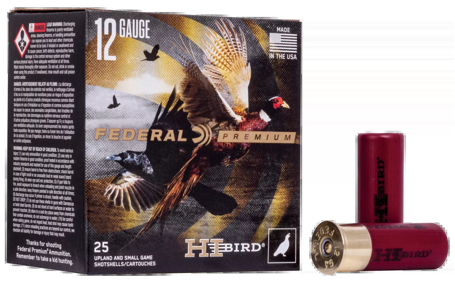 Federal Premium Hi-Bird 12 Gauge 2.75" 1 1/4 oz 6 Shot 25 Rd - Box or Case