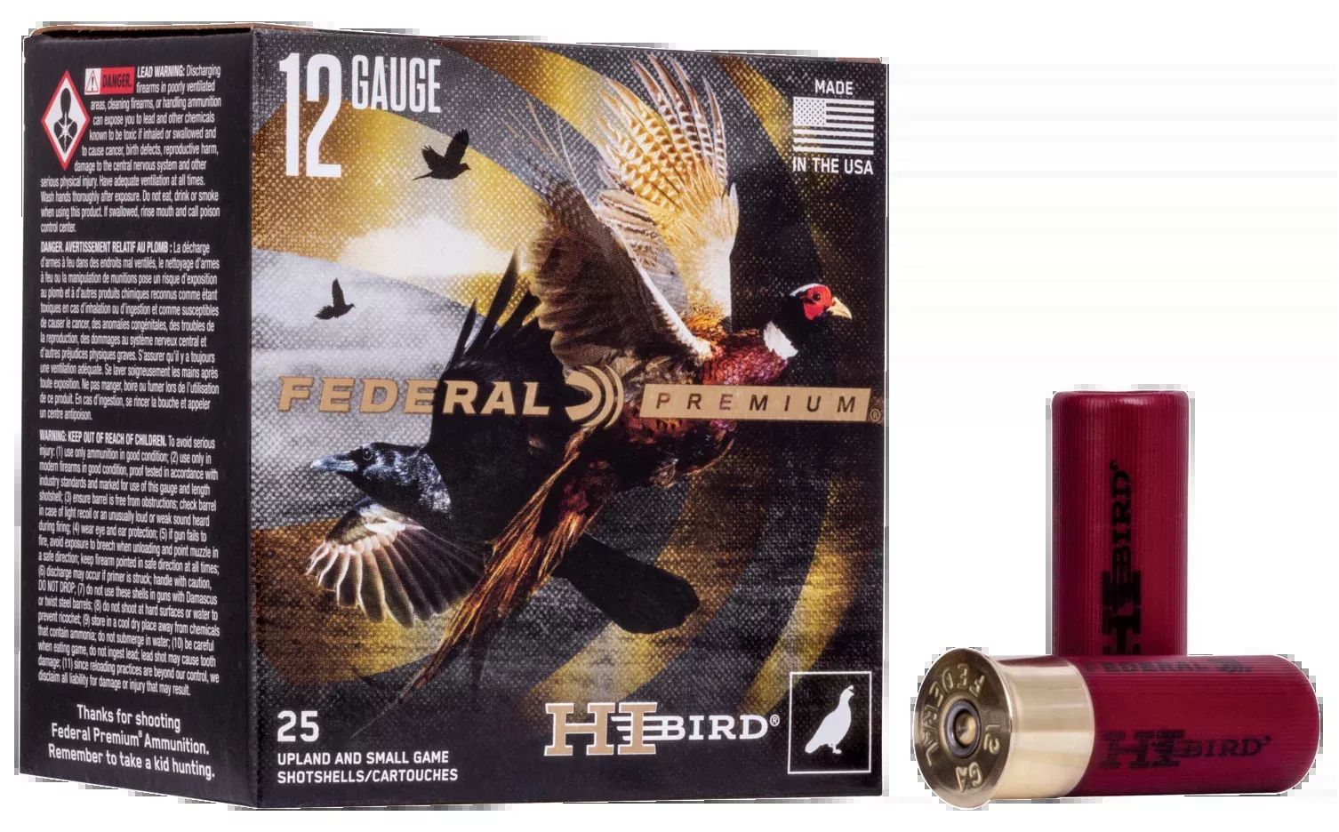Federal Premium Hi-Bird 12 Gauge 2.75" 1-1/4 oz 7.5 Shot - Box or Case