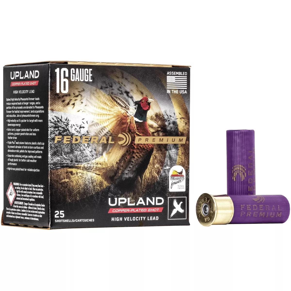 Federal Premium Wing-Shok Pheasant Forever High Velocity 16 Gauge 2.75 1-1/8 oz 6 Shot 25 Rd - Box or Case
