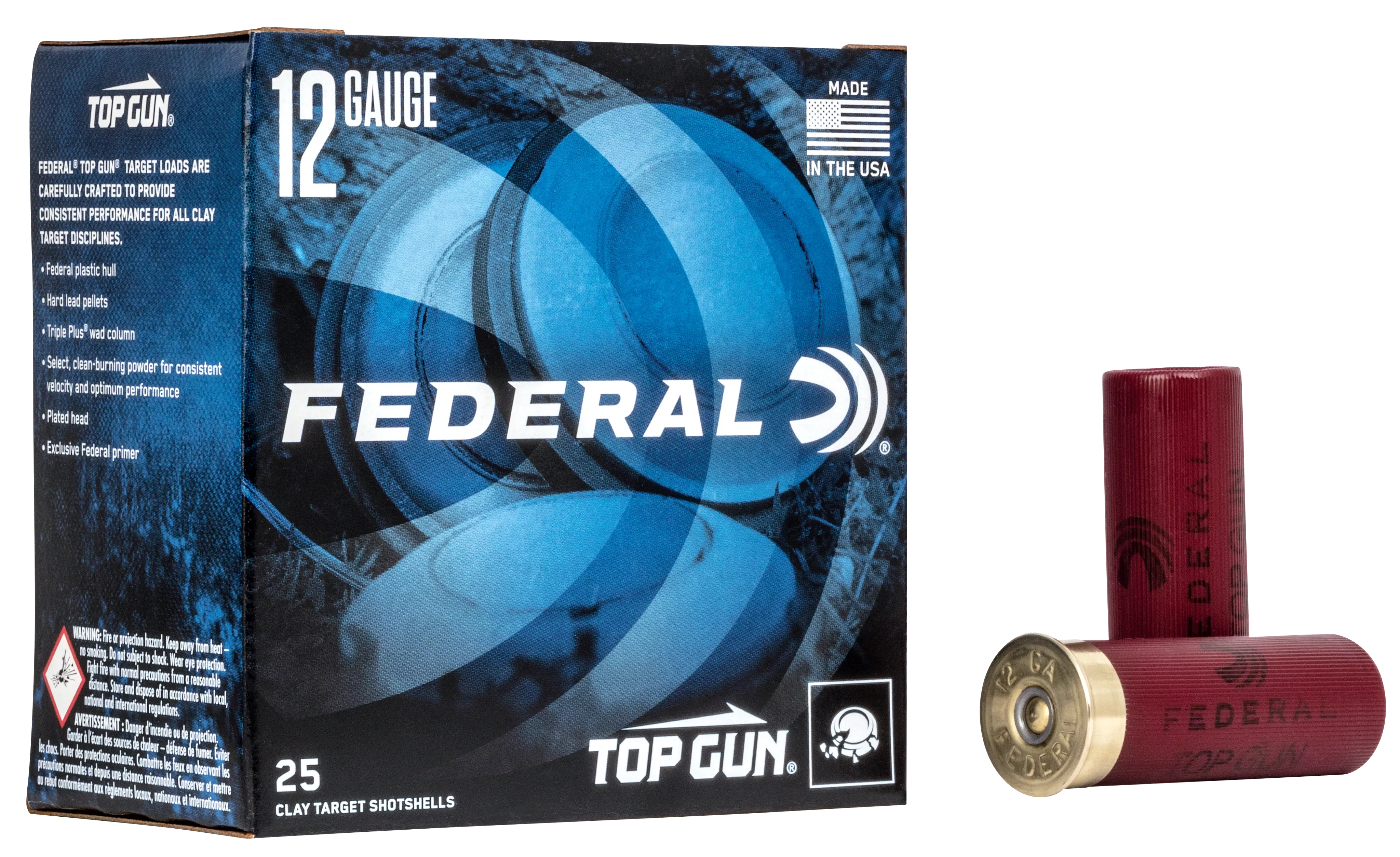 Federal Top Gun 12 Gauge 2.75" 1-1/8 oz 9 Shot 25 Rd - Box or Case