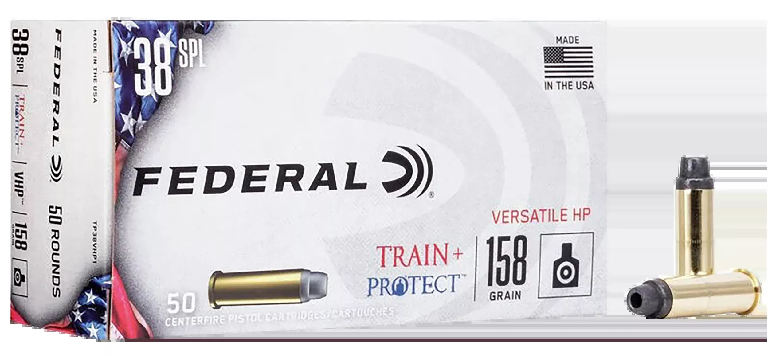 Federal Train + Protect 38 Special 158gr Versatile Hollow Point 50 Rd - Box or Case