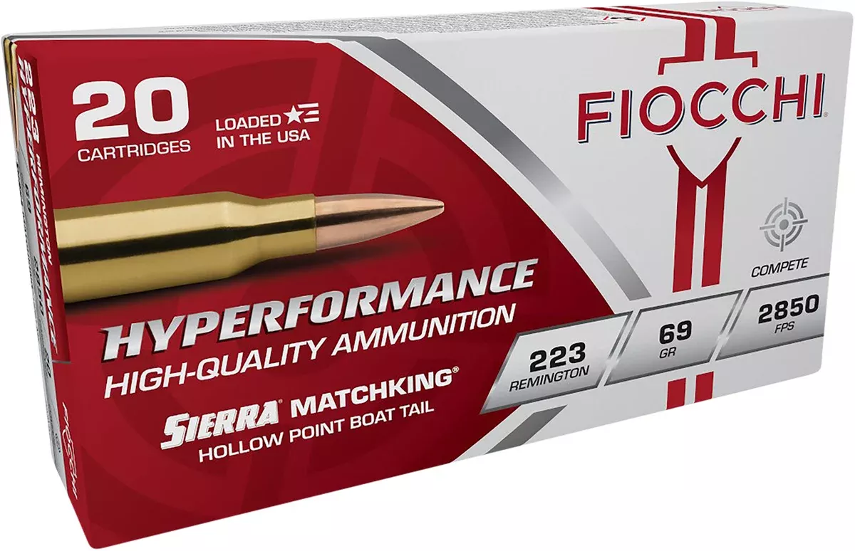 Fiocchi 223MKC Hyperformance Compete 223Rem 69gr Sierra MatchKing BTHP 20 Per Box/10 Case