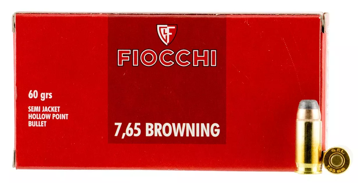 Fiocchi 32SJHP Shooting Dynamics32 ACP 60 gr 1100 fps Semi-Jacketed Hollow Point (SJHP) 50 Bx/20 Cs