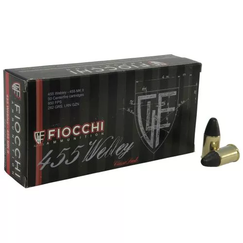 Fiocchi 455A .455 Webley MK-II 262gr LRN GZN Ammo