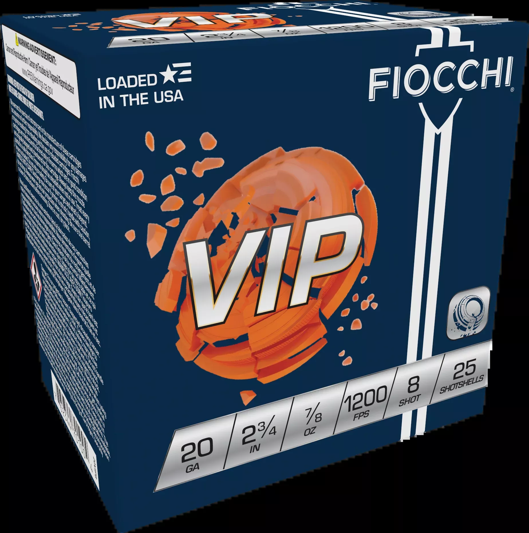 Fiocchi Exacta Target VIP 20 Gauge 2.75" 7/8 oz 8 Shot 25 Bx/10 Cs - Box or Case