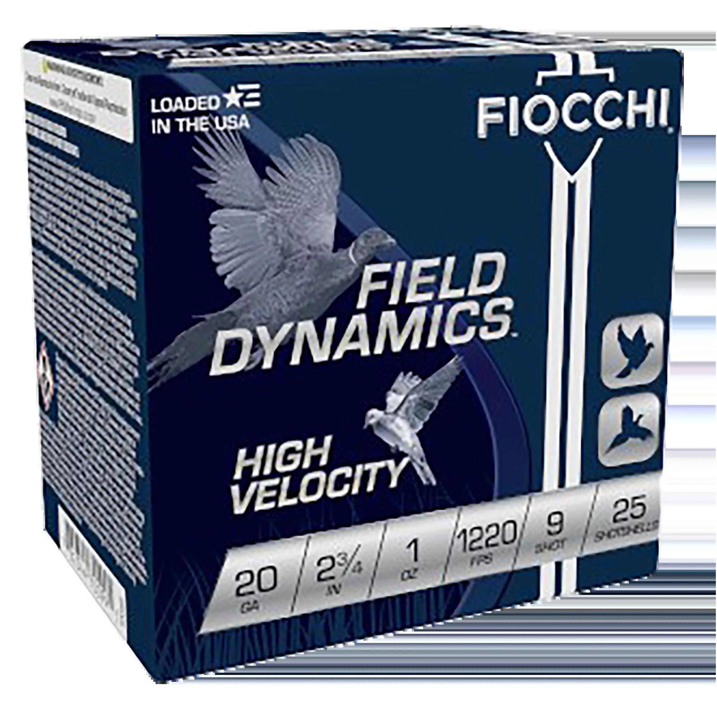 Fiocchi Field Dynamics High Velocity 20 Gauge 2.75" 1oz 9 Shot - Box or Case