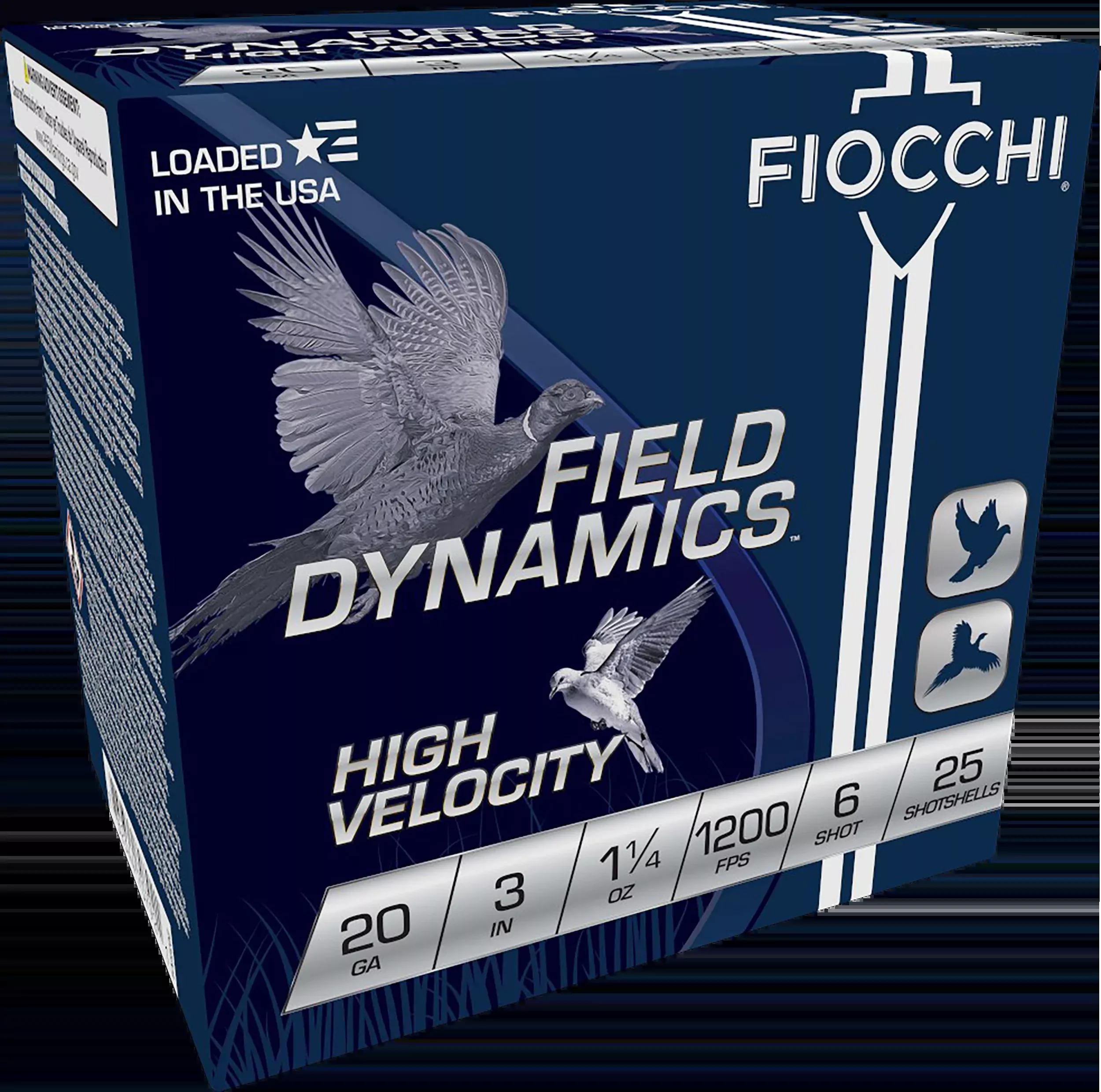 Fiocchi Field Dynamics High Velocity 20 Gauge 3 in 1-1/4 oz #6 Shot - Box or Case