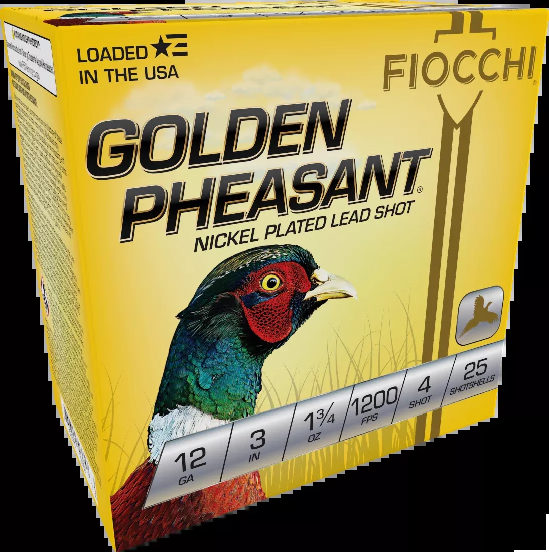 Fiocchi Golden Pheasant Extrema 12 Gauge 3" 1 3/4 oz #4 Shot 25 Bx/10 Cs - Box or Case