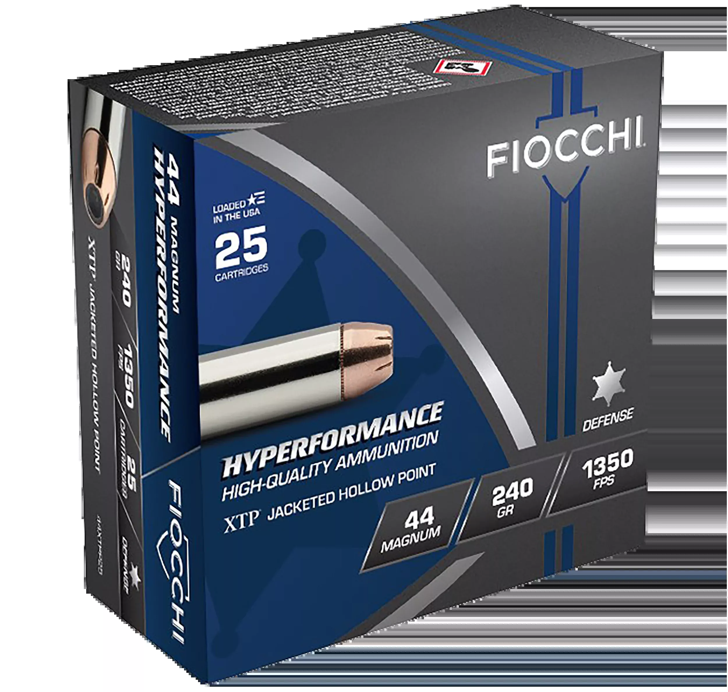 Fiocchi Hyperformance 44 Rem Mag 240gr 25/Box Hornady XTP Hollow Point - Box or Case