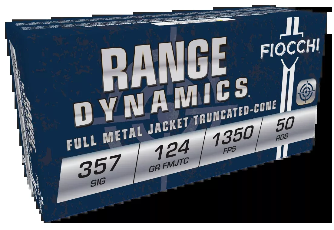 Fiocchi Range Dynamics 357 Sig 124 gr FMJ 50 Bx/20 Cs - Box or Case
