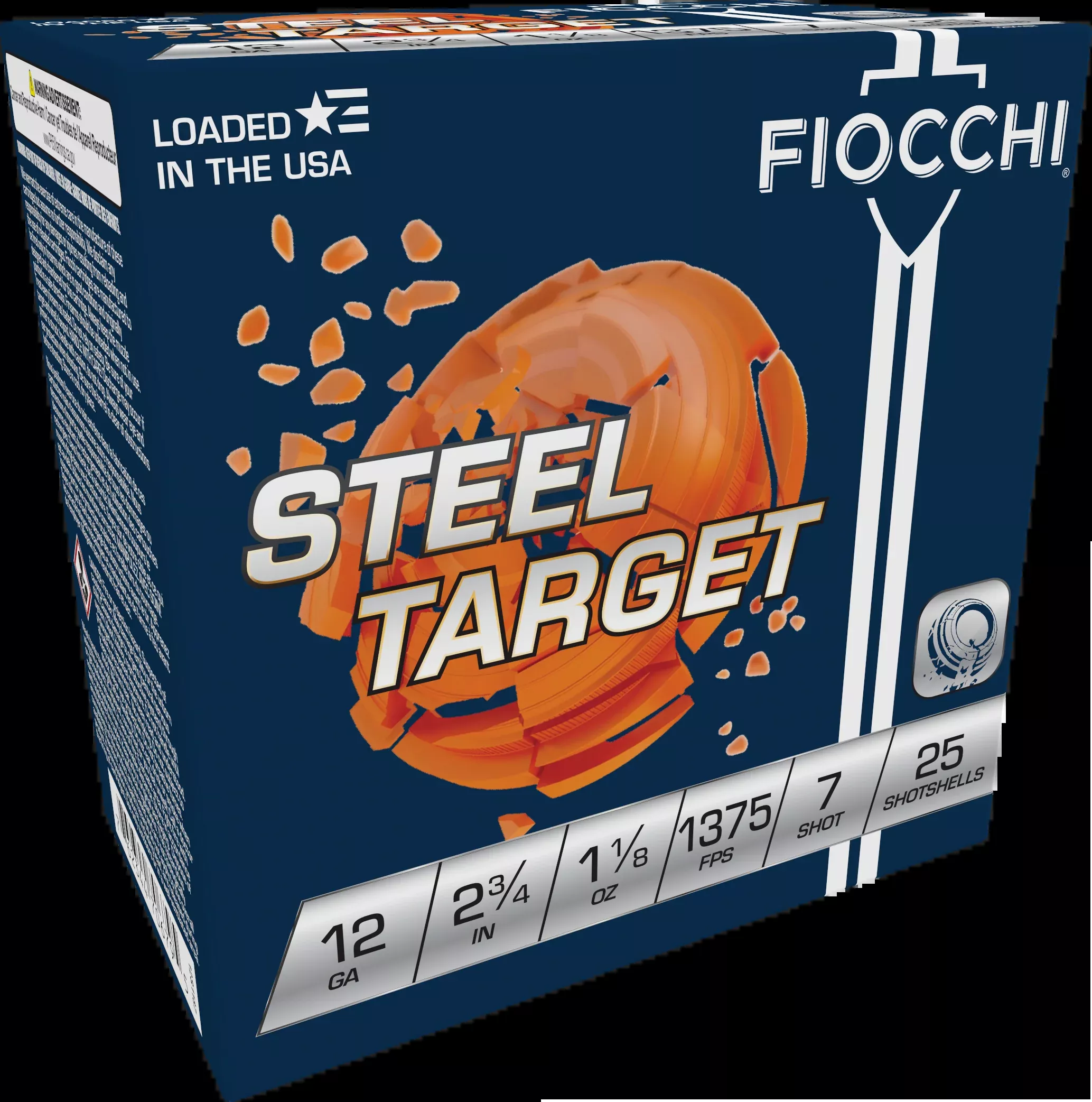 Fiocchi Steel Target 12 Gauge 2.75 in 1 1/8 oz 7 Shot 25 Rd - Box or Case