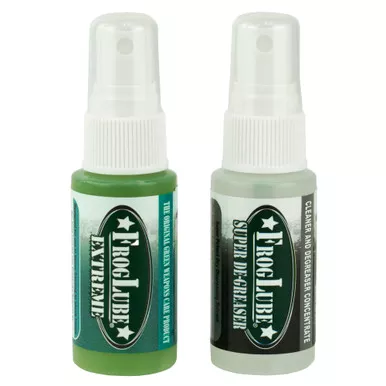FrogLube System Kit Dual 1 oz - 1oz Super Degreaser, 1oz Extreme Lube, Clam Pack