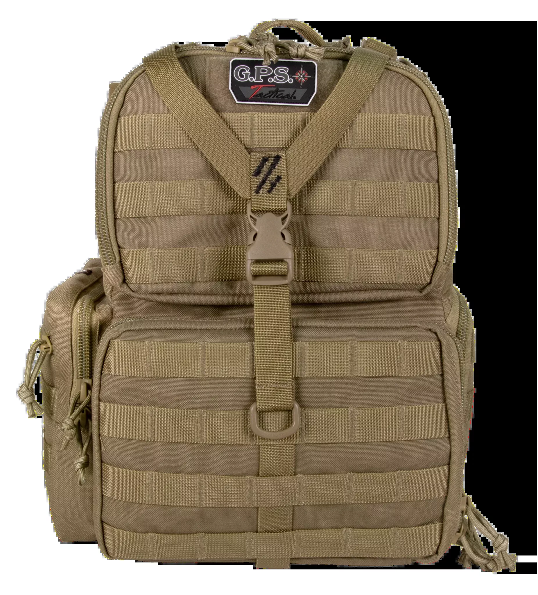 G*Outdoors Tactical Range Backpack Tan 1000D Nylon 3 Handguns