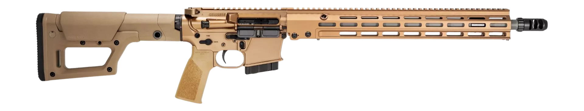 Geissele Automatics 08651S GFR Stratomatch MOD1 6mm ARC 8+1 18" Threaded Barrel, Desert Dirt Cerakote Aluminum Receiver w/Picatinny Rail, ARCA Swiss/M-LOK Handguard, Magpul PRS Lite Desert Dirt Polyme